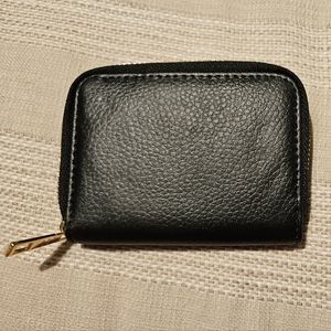 RFID Credit Card Holder, Small Leather Zipper Card Case Wallet for Women
